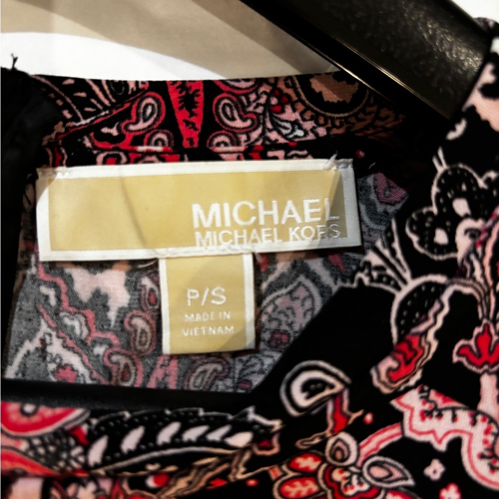 Michael Kors Pink & Black Paisley Dress